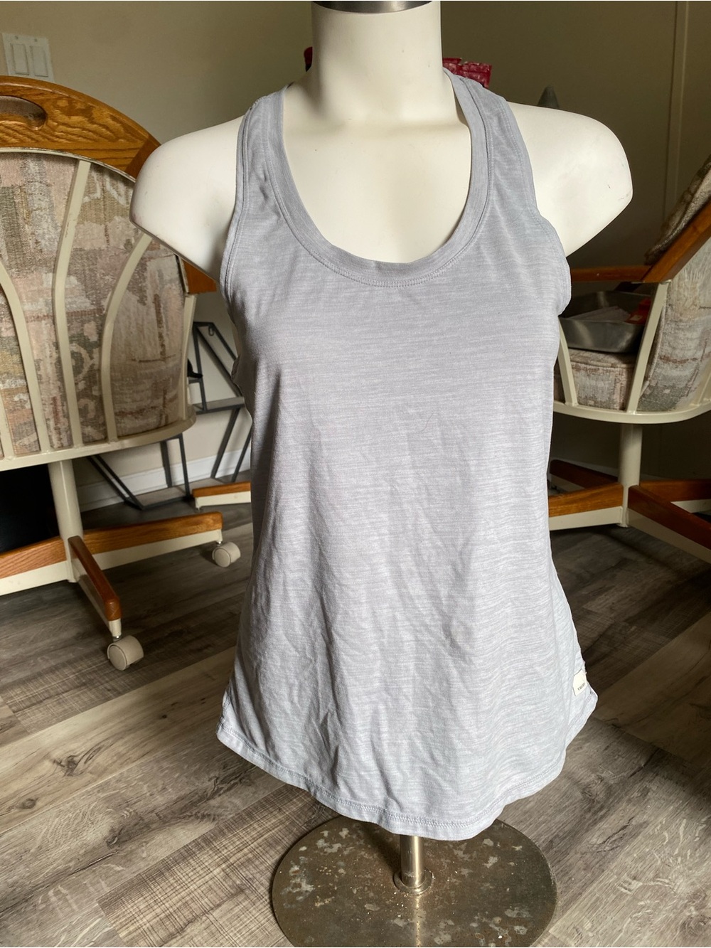 Vuori Light Gray Scoop Neck Tank